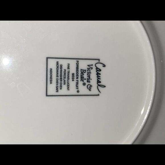 Victoria & Beale Casual Forbidden Fruit LUNCHEON SALAD PLATES 9024 Set of 4 - Picture 9 of 9